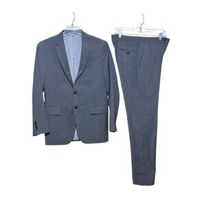 Todd Snyder Mayfair Suit 38R Gray Sharkskin Wool Two-Button Slim Fit 2pc Set